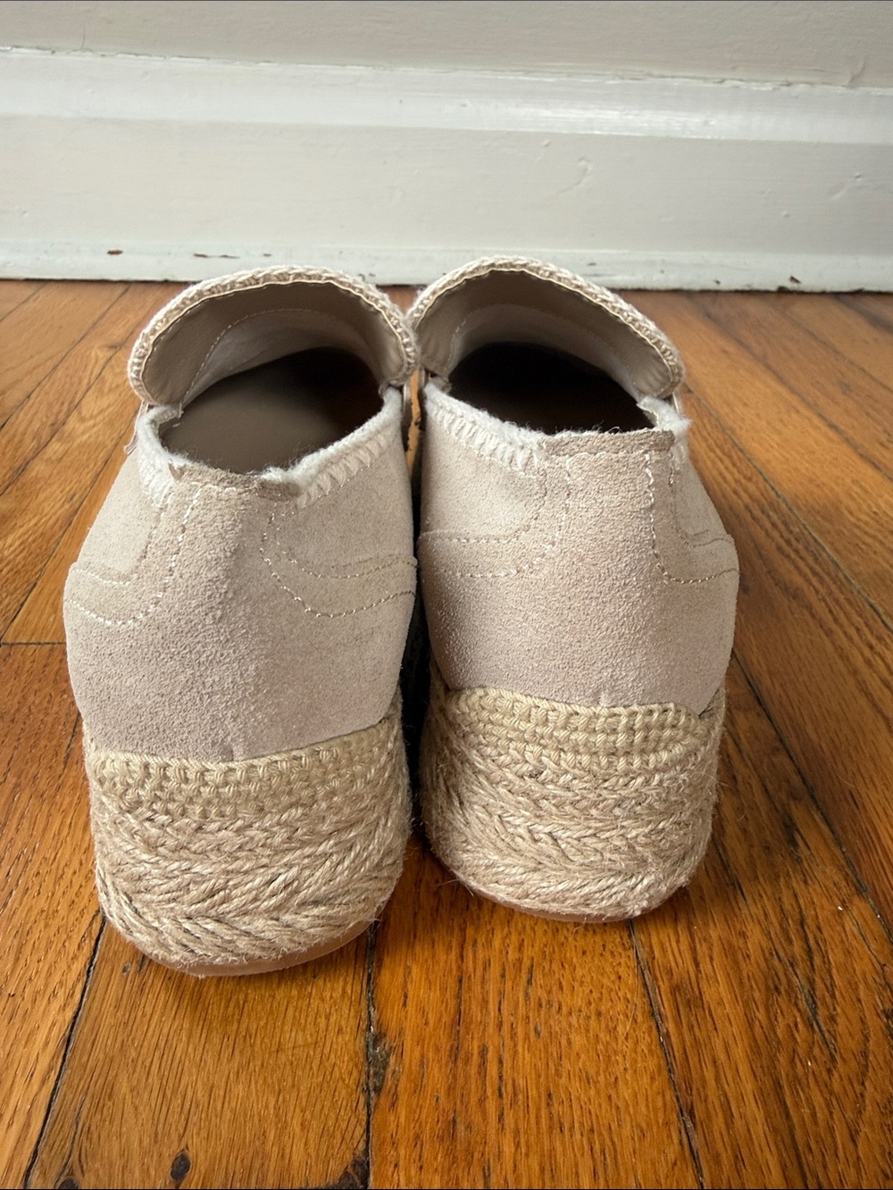 Dolce Vita Cream Suede Espadrille Platform Loafers 7.5 - Picture 5 of 8